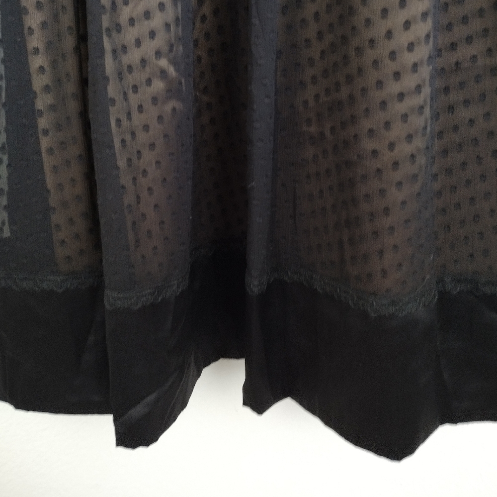 Laundry by Shelli Segal black silk polyester polka dot cocktail dress size 12 - Picture 6 of 10